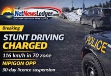 Nipigon OPP Lay Stunt Driving Charge After Minivan Clocked at 116 km/h in 70 Zone Nipigon OPP lay Stunt Driving Charges