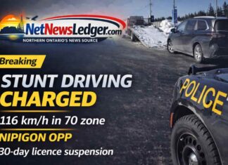 Nipigon OPP Lay Stunt Driving Charge After Minivan Clocked at 116 km/h in 70 Zone Nipigon OPP lay Stunt Driving Charges