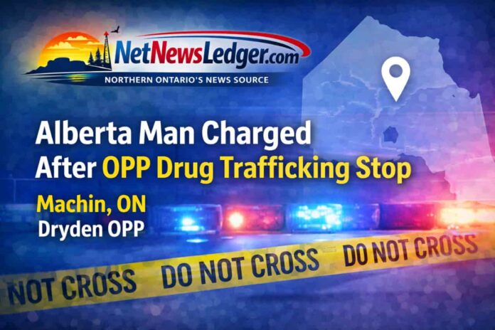 Alberta man charged after Highway 105 stop in Machin; suspected cocaine, oxycodone seized