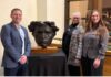 Thunder Bay Community Auditorium unveils bust of Ludvig van Beethoven as part of 40th Anniversary Celebrations A bust of Ludvig van Beethoven was generously donated to the TBCA by the Browne family. From left to right: Andrew Edwards, Acting General Manager, TBCA, Sylvie Browne, Aurora Browne.