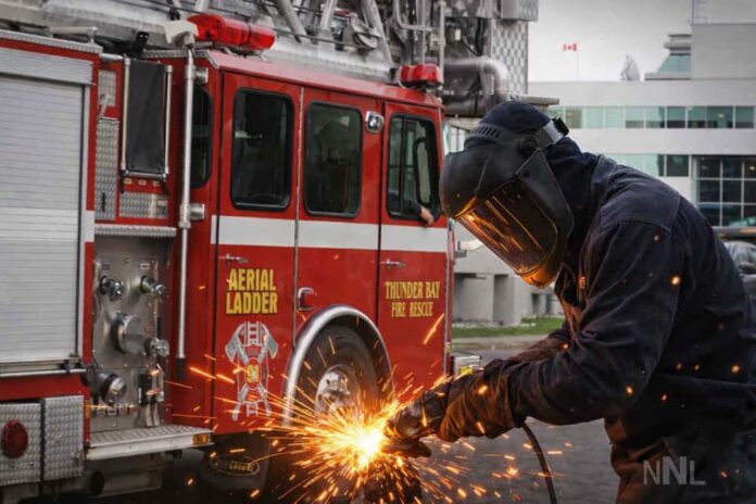 TBFR contained a garage fire on Shipley Street Tuesday night; public urged to use welding safety.