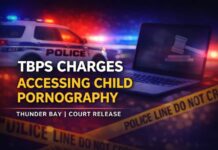 Thunder Bay Man Charged With Accessing Child Pornography After Search Warrant Execution TBPS charge 36-year-old with accessing child pornography; court release set with strict conditions, next date May 11.