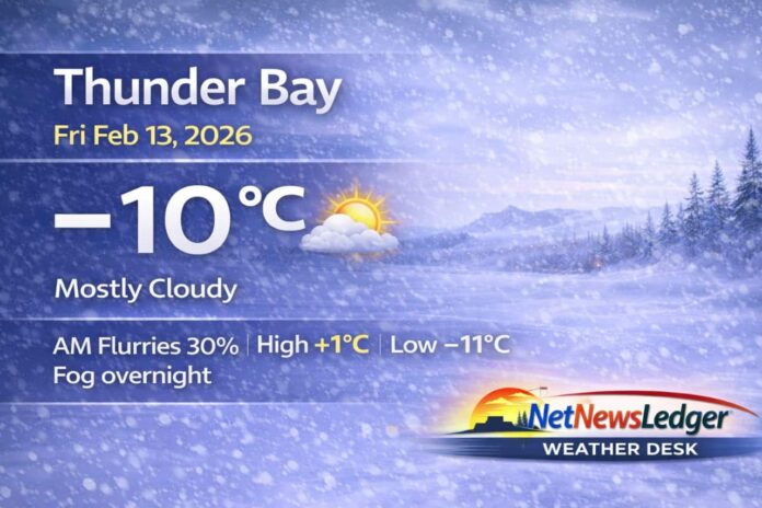 Thunder Bay Weather Feb 13 2026