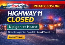 Update #1 – HIGHWAY 11 CLOSED: Greenstone OPP Investigating Fatal Collision Near Kenogamisis Dam Road Fatal crash near Geraldton closes Hwy 11 Nipigon–Hearst; Hwy 631 shut. Avoid travel. Check 511.
