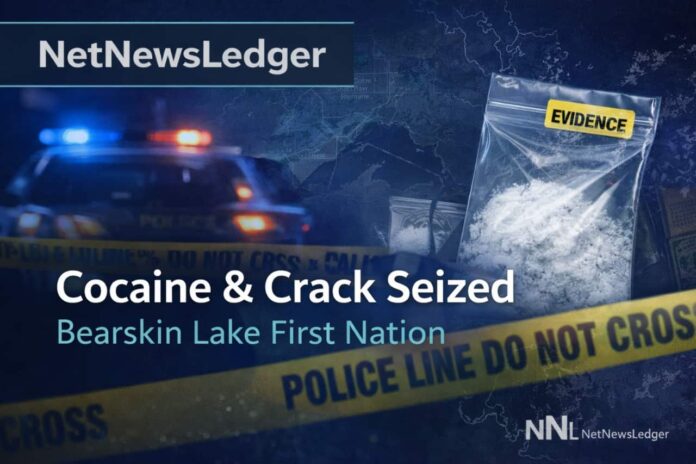Bearskin Lake search nets cocaine/crack and $15K cash; two charged with trafficking and theft inquiry.