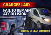 Thunder Bay Driver Charged After Failing to Remain at Collision Near Schreiber Thunder Bay driver charged after failing to remain at crash near Schreiber on Highway 17. No injuries reported