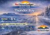 February 5 2026: Thunder Bay Weather, Light Freezing Drizzle on top of Fresh Snow Thunder Bay weather for Thursday, Feb. 5, 2026: -8°C with light freezing drizzle this morning, snow ending early then cloudy with a 30% chance of flurries.
