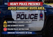 Thunder Bay – Heavy Police Presence- Traffic Advisory Police Traffic disruptions expected near Arundel Street and Strathcona Golf Course as police respond to active situation