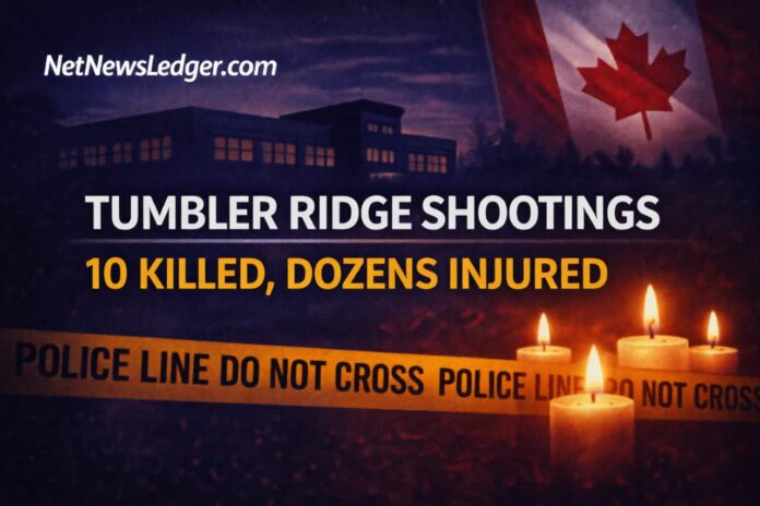 Tumbler Ridge shootings leave 10 dead, dozens hurt; Carney offers condolences and federal support.