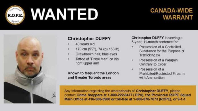 R.O.P.E. Squad seeks Christopher Duffy on Canada-wide warrant after alleged statutory release breach