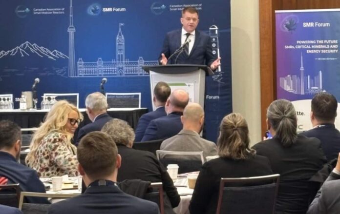 Minister Brian Jean announced the development of a new incentive program during his remarks at the PDAC 2026 'Powering the Future: SMRs, Critical Minerals, and Energy Security' session on March 2, 2026.