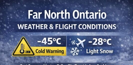 March 18, 2026: Far North Ontario Weather Report — Extreme Cold in Fort Severn, Light Snow in the Interior Far North Weather