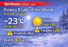 March 16, 2026: Kenora & Lake of the Woods Weather Forecast — Sunny but Dangerous Wind Chills Kenora and Lake of the Woods weather forecast for Monday, March 16, 2026: mainly sunny and -23°C this morning with wind chill near -31 and frostbite risk. Sunny today with gusts up to 40 km/h and a high of -10°C.