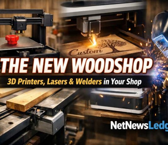 The New Woodshop: Why 3D Printers, Lasers and Welders Are Joining the Table Saw Why woodshops add 3D printers, lasers and welders to build smarter, faster, more versatile shops.