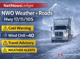 March 1, 2026: Northwestern Ontario Weather and Roads Report — Bitter Morning Cold, Slow Warm-Up Begins Monday orthwestern Ontario weather and roads report for March 1, 2026 featuring Kenora, Dryden, Ignace, Fort Frances, Atikokan, Red Lake, and Thunder Bay. Extreme morning cold with wind chills near -40 and cold warnings in effect for parts of the region. Ontario 511 highlights Highway 17 construction near Kenora and between Schreiber and Marathon; a gradual warm-up begins Monday with flurry chances and gusty winds
