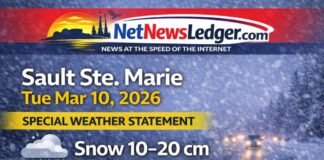 March 10, 2026: Sault Ste. Marie Detailed Weather — Snow Builds Tonight, 10–20 cm Possible by Wednesday Night Weather
