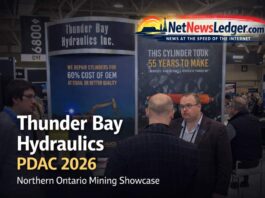 Thunder Bay Hydraulics Draws Strong Interest at PDAC 2026 Northern Ontario Mining Showcase Thunder Bay Hydraulics,PDAC 2026,NOMS,Northern Ontario Mining Showcase,FedNor,Thunder Bay,Mining News,Hydraulics,Pneumatics,Manufacturing,Mining Services,Exploration,Toronto,Trade Show,Northern Ontario,Jobs,Exports