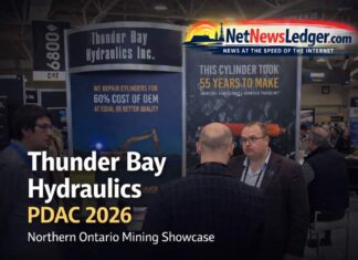 Thunder Bay Hydraulics Draws Strong Interest at PDAC 2026 Northern Ontario Mining Showcase Thunder Bay Hydraulics,PDAC 2026,NOMS,Northern Ontario Mining Showcase,FedNor,Thunder Bay,Mining News,Hydraulics,Pneumatics,Manufacturing,Mining Services,Exploration,Toronto,Trade Show,Northern Ontario,Jobs,Exports