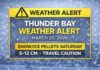 March 20, 2026: Thunder Bay Under Special Weather Statement as Snow and Ice Pellets Target Saturday Thunder Bay weather forecast for March 20, 2026: Environment Canada has issued a Special Weather Statement warning of 5 to 12 cm of snow Saturday, reduced visibility, and a risk of freezing rain along Lake Superior.