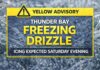March 21, 2026: Thunder Bay Under Yellow Freezing Drizzle Advisory This Evening Thunder Bay weather, Thunder Bay freezing drizzle advisory, Thunder Bay yellow advisory, Thunder Bay March 21 2026 weather, Thunder Bay freezing rain risk, icy roads Thunder Bay, slippery sidewalks Thunder Bay, Thunder Bay forecast, Environment Canada Thunder Bay, Thunder Bay Airport weather, freezing drizzle Ontario, Northwestern Ontario weather, Thunder Bay local weather, Sunday forecast Thunder Bay, late winter weather Thunder Bay, March weather Thunder Bay, NetNewsLedger weather