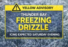 March 21, 2026: Thunder Bay Under Yellow Freezing Drizzle Advisory This Evening Thunder Bay weather, Thunder Bay freezing drizzle advisory, Thunder Bay yellow advisory, Thunder Bay March 21 2026 weather, Thunder Bay freezing rain risk, icy roads Thunder Bay, slippery sidewalks Thunder Bay, Thunder Bay forecast, Environment Canada Thunder Bay, Thunder Bay Airport weather, freezing drizzle Ontario, Northwestern Ontario weather, Thunder Bay local weather, Sunday forecast Thunder Bay, late winter weather Thunder Bay, March weather Thunder Bay, NetNewsLedger weather