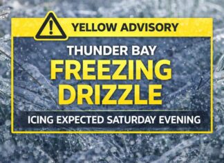 March 21, 2026: Thunder Bay Under Yellow Freezing Drizzle Advisory This Evening Thunder Bay weather, Thunder Bay freezing drizzle advisory, Thunder Bay yellow advisory, Thunder Bay March 21 2026 weather, Thunder Bay freezing rain risk, icy roads Thunder Bay, slippery sidewalks Thunder Bay, Thunder Bay forecast, Environment Canada Thunder Bay, Thunder Bay Airport weather, freezing drizzle Ontario, Northwestern Ontario weather, Thunder Bay local weather, Sunday forecast Thunder Bay, late winter weather Thunder Bay, March weather Thunder Bay, NetNewsLedger weather