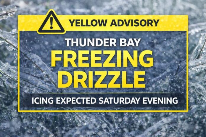 Thunder Bay weather, Thunder Bay freezing drizzle advisory, Thunder Bay yellow advisory, Thunder Bay March 21 2026 weather, Thunder Bay freezing rain risk, icy roads Thunder Bay, slippery sidewalks Thunder Bay, Thunder Bay forecast, Environment Canada Thunder Bay, Thunder Bay Airport weather, freezing drizzle Ontario, Northwestern Ontario weather, Thunder Bay local weather, Sunday forecast Thunder Bay, late winter weather Thunder Bay, March weather Thunder Bay, NetNewsLedger weather