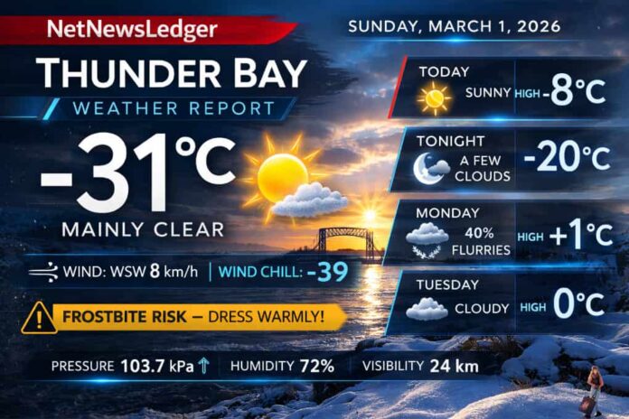 Thunder Bay Weather In like a lion Mar 1, 2026 at 08_12_53 AM Thunder Bay Weather March roaring in like a frozen lion