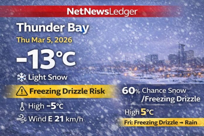 Thunder Bay Weather March 5 2026