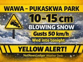 March 18, 2026: Wawa Weather Forecast — 10–15 cm Snowfall and Blowing Snow Making Travel Difficult Wawa Weather