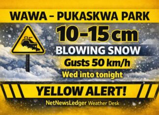 March 18, 2026: Wawa Weather Forecast — 10–15 cm Snowfall and Blowing Snow Making Travel Difficult Wawa Weather