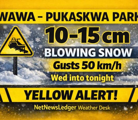 March 18, 2026: Wawa Weather Forecast — 10–15 cm Snowfall and Blowing Snow Making Travel Difficult Wawa Weather