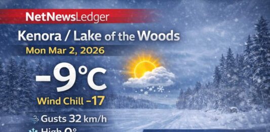 March 2, 2026: Kenora & Lake of the Woods Forecast — Windy Start, Flurries Possible, Milder Week Ahead Kenora Weather