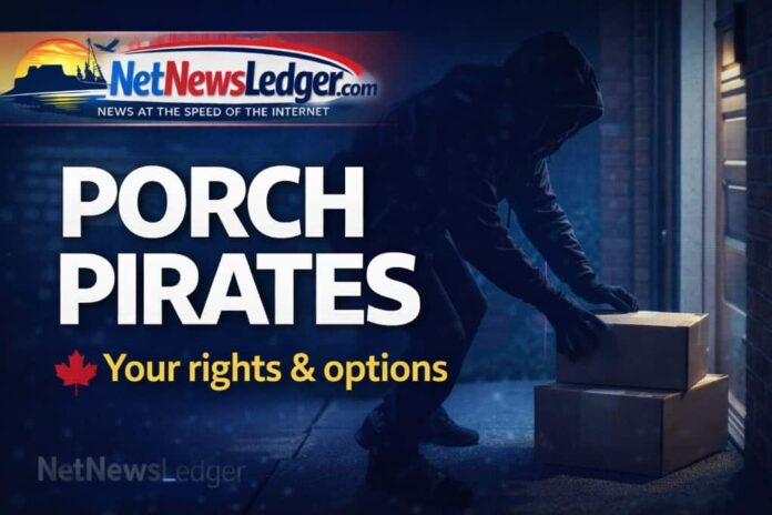 Porch pirates in Canada: legal steps to report theft, seek restitution, and recover losses