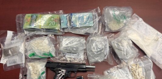 Three people face fentanyl, cocaine and firearms charges after a drug probe in Longlac Image: OPP