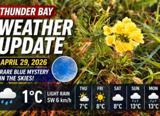 April 29, 2026: Thunder Bay Weather Forecast – Grey Skies, Chilly Air, and a Curious Sky Mystery Thunder Bay Weather for April 29 2026