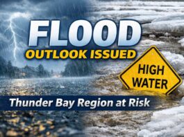 Flood outlook issued for Thunder Bay region as rain, thaw and frozen ground raise runoff risks Flood warning and stormy outlook