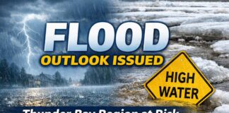 Flood outlook issued for Thunder Bay region as rain, thaw and frozen ground raise runoff risks Flood warning and stormy outlook