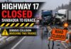 Highway 17 closed between Shabaqua and Ignace after a serious crash involving two trucks Highway 17 closed april 16 2026