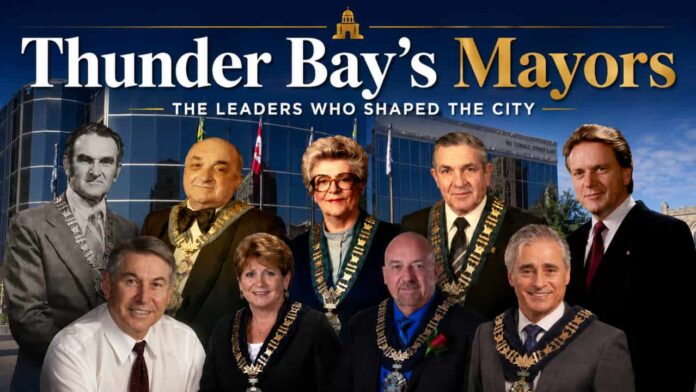 Thunder Bay mayors, Saul Laskin, Walter Assef, Dusty Miller, Jack Masters, David Hamilton, Ken Boshcoff, Lynn Peterson, Keith Hobbs, Bill Mauro