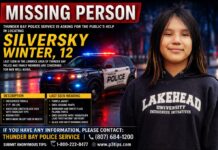 Thunder Bay police seek help locating missing 12-year-old Silversky Winter Thunder Bay police seek help locating missing 12-year-old Silversky Winter