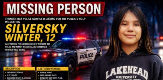 Thunder Bay police seek help locating missing 12-year-old Silversky Winter Thunder Bay police seek help locating missing 12-year-old Silversky Winter