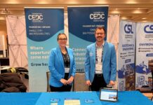 Thunder Bay CEDC promotes the city’s mining leadership at NWOPA Showcase 2026 left to right – Lucy Kwiaton, Business Development Manager & Mike Barten, Sr. Business Development Officer