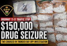 OPP seize suspected cocaine and oxycodone during Highway 11-17 traffic stop OPP Drug Seizure in Shuniah ON