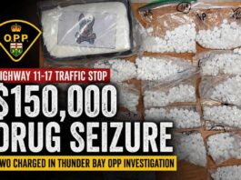 OPP seize suspected cocaine and oxycodone during Highway 11-17 traffic stop OPP Drug Seizure in Shuniah ON