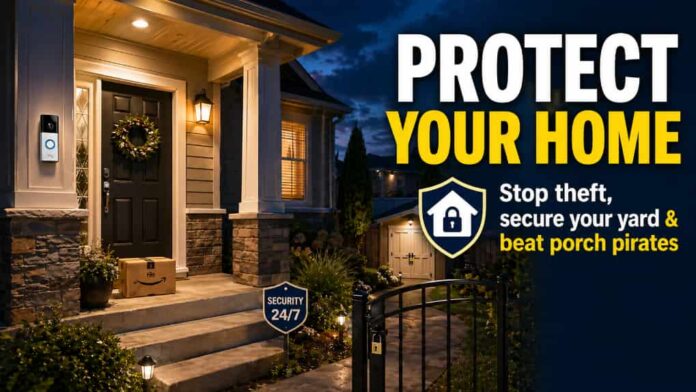 How to protect your home, yard and packages from theft with better lighting, locks and cameras