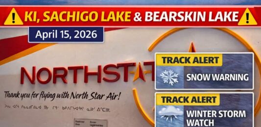 April 15, 2026: KI, Sachigo Lake and Bearskin Lake Weather — Two Alerts Up as Winter Tightens Its Grip Again Snow warnings for northern Ontario areas