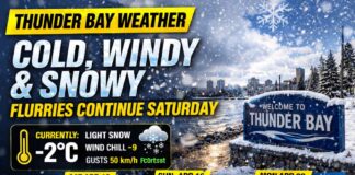 April 18, 2026: Thunder Bay Stays Cold and Windy with Light Snow and Flurries Thunder Bay Weather for April 18 19 2026