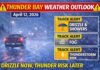 April 12, 2026: Thunder Bay Weather Outlook — Drizzle, Fog, and a Thunder Risk Before a Cooler Start to the Week Thunder Bay weather outlook - April 12