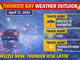 April 12, 2026: Thunder Bay Weather Outlook — Drizzle, Fog, and a Thunder Risk Before a Cooler Start to the Week Thunder Bay weather outlook - April 12